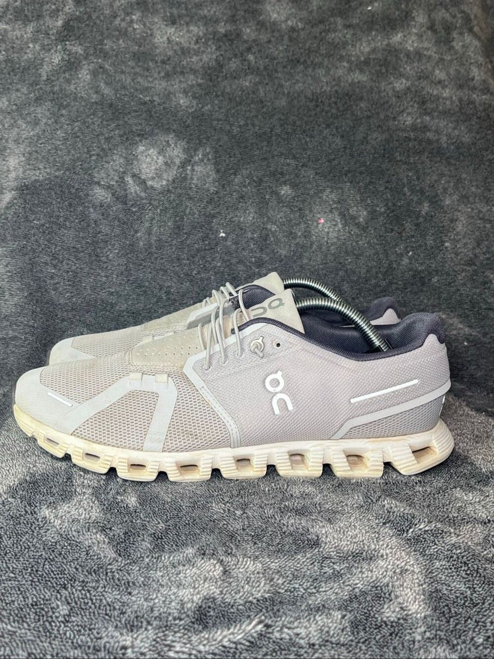 On Cloud 5 Glacier Grey White Running Shoes 59.98909 Men's Size 10